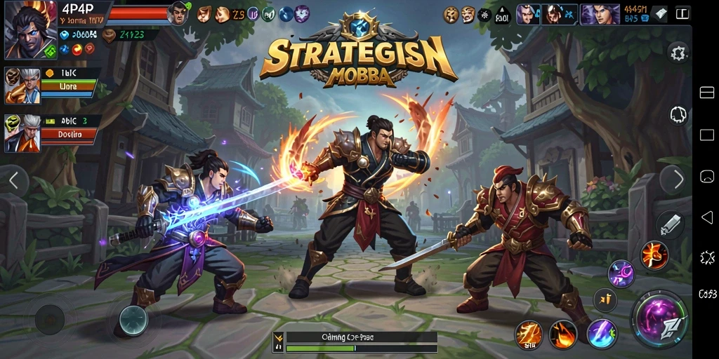 Tampilan gameplay seru di arena MOBA yang penuh aksi.