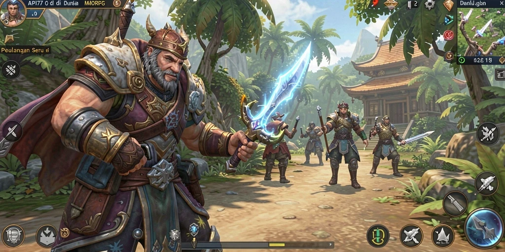 Menampilkan aksinya yang epik dalam gameplay MMORPG.