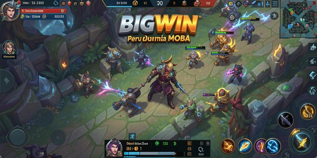 Gameplay seru dengan pertempuran tim yang intens di BIGWIN.