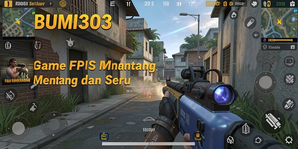 Tangkapan layar gameplay BUMI303 menampilkan aksi tembak-menembak seru.
