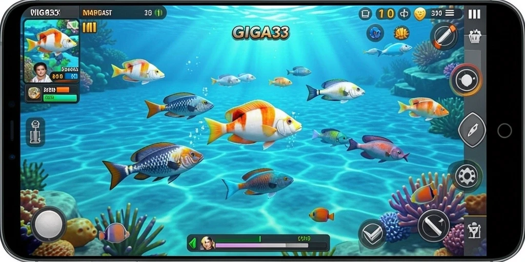 Tampilan menarik saat menangkap ikan di GIGA33.