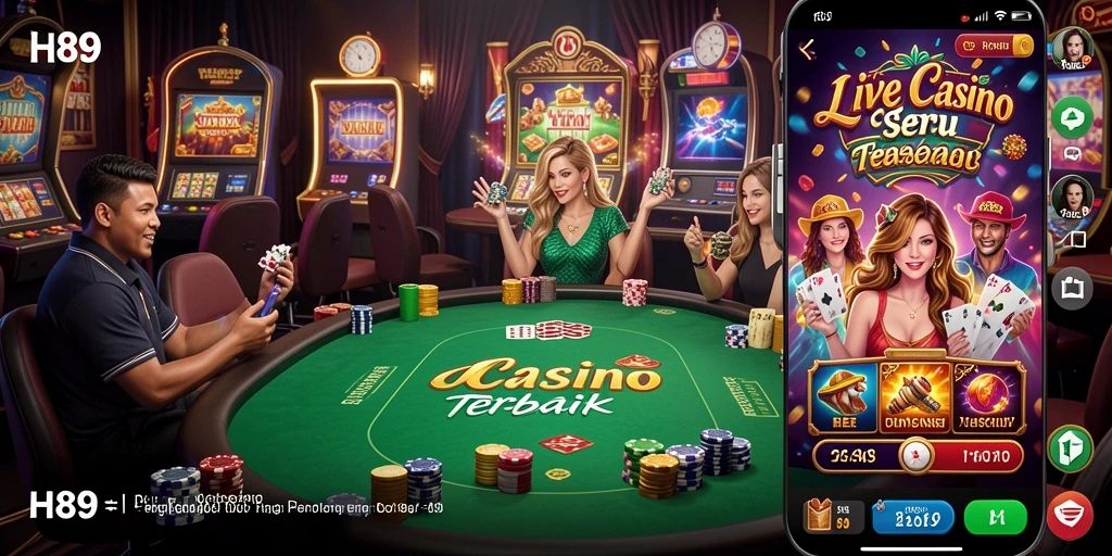 Tampilan menawan gameplay Live Casino H89 yang interaktif dan seru.