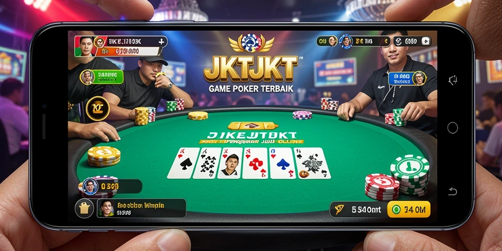 Screenshot gameplay JKTJKT menampilkan aksi poker yang seru dan interaktif.