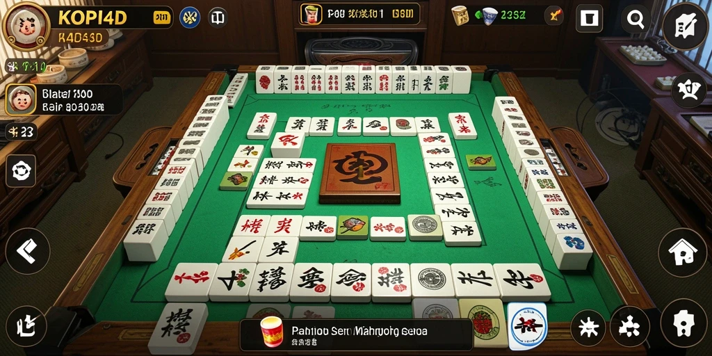 Tampilan menarik dari gameplay Mahjong di KOPI4D.