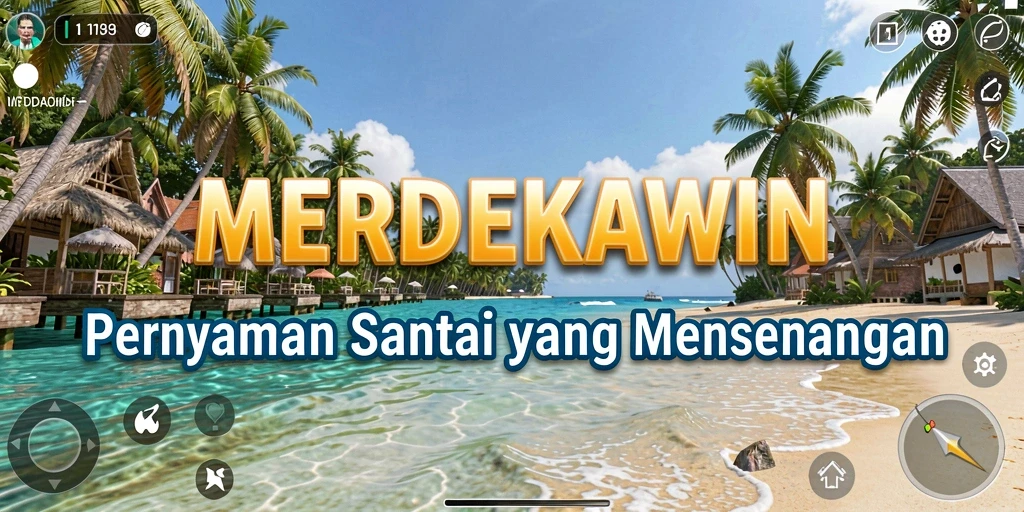 Tangkapan layar permainan MERDEKAWIN menunjukkan pengalaman bermain yang seru dan interaktif.