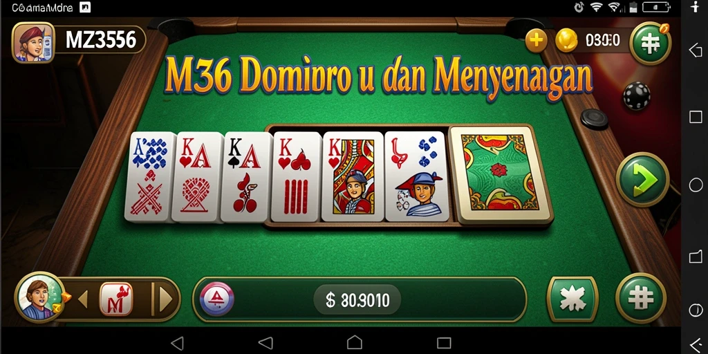 Tangkapan layar MZ356 menampilkan gameplay Domino yang seru.