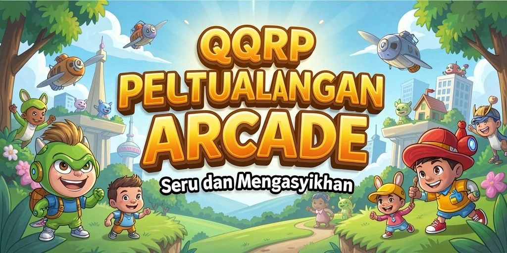 Screenshot utama QQRP menampilkan aksi seru gameplay arcade.