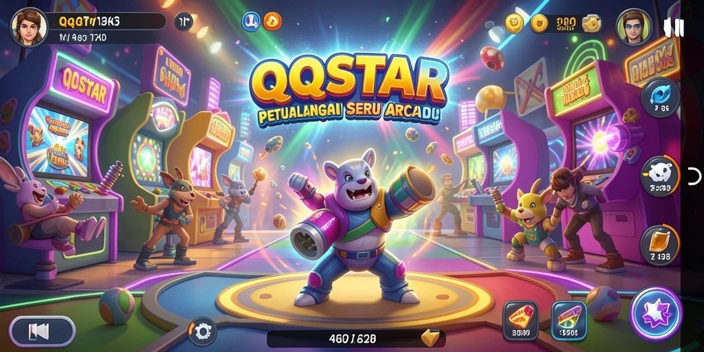 Gameplay seru di QQSTAR yang penuh tantangan dan warna.