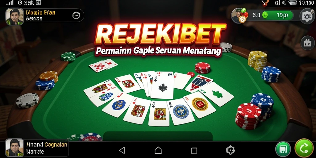 Tangkapan layar gameplay Gaple di REJEKIBET menunjukkan momen seru saat bermain.