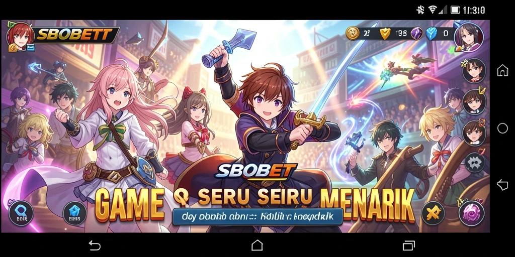 Tampilan gameplay SBOBET dengan karakter anime yang dinamis.