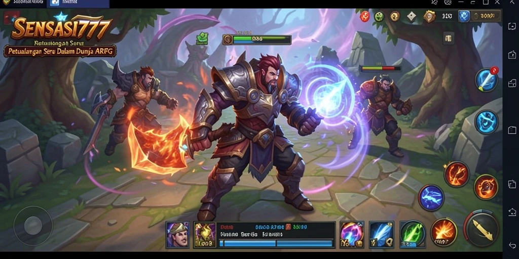 Tampilan gameplay menarik dalam SENSASI777, menjelajahi dunia ARPG yang fantastis.