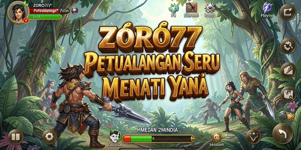Tampilan gameplay ZORO77 yang epik dan mendebarkan.